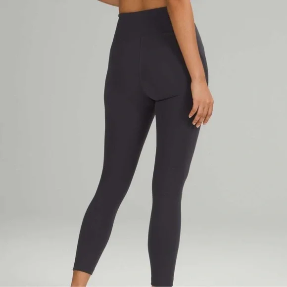 Lululemon Instill High Rise Tight Leggings 25” Black Granite Gray Tag Size 12 - Picture 2 of 6